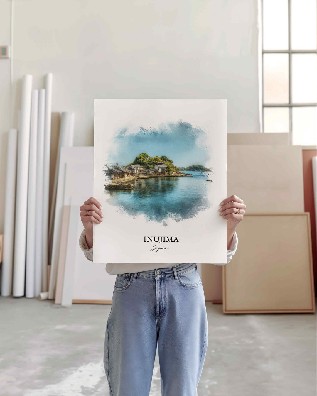 Inujima, Japan – Watercolor Art Print