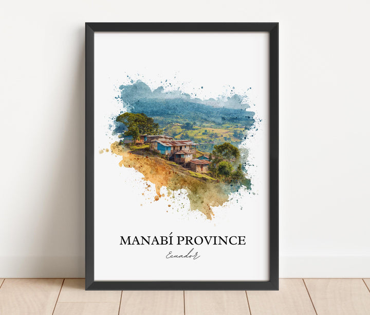 Manabí Province, Ecuador – Watercolor Art Print