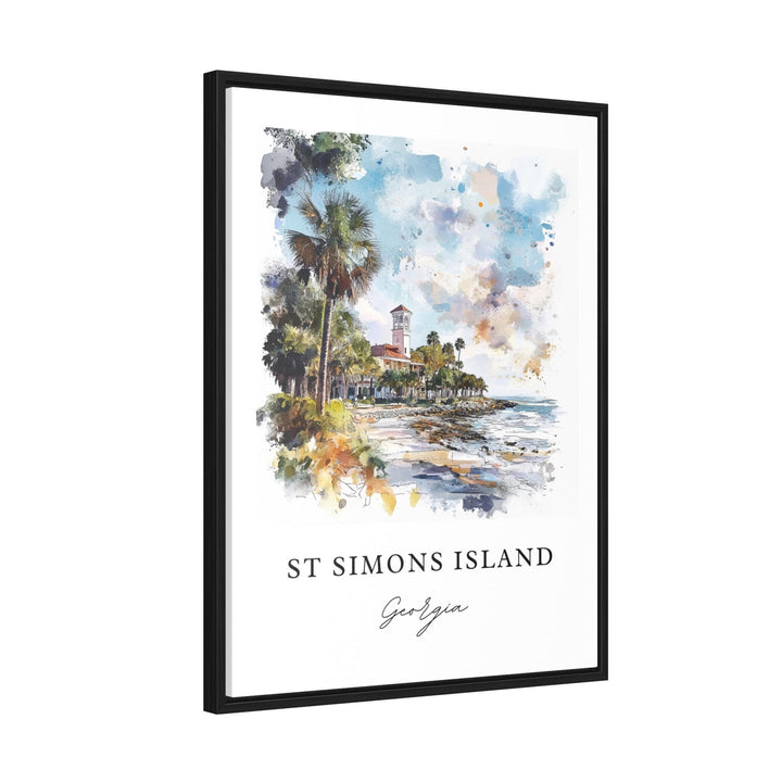 St Simons Island Art, St Simons Georgia Print, East Beach GA Watercolor Art, St Simons Gift,