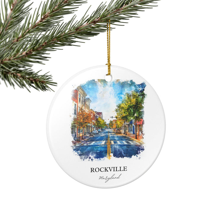 Rockville Maryland Ornament: Unique Rockville MD Souvenir, Rockville Xmas Decor, and Authentic Maryland Gift