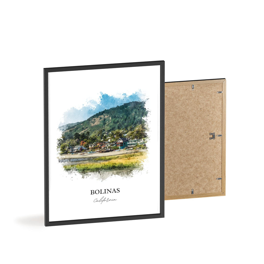 Bolinas, California – Watercolor Art Print