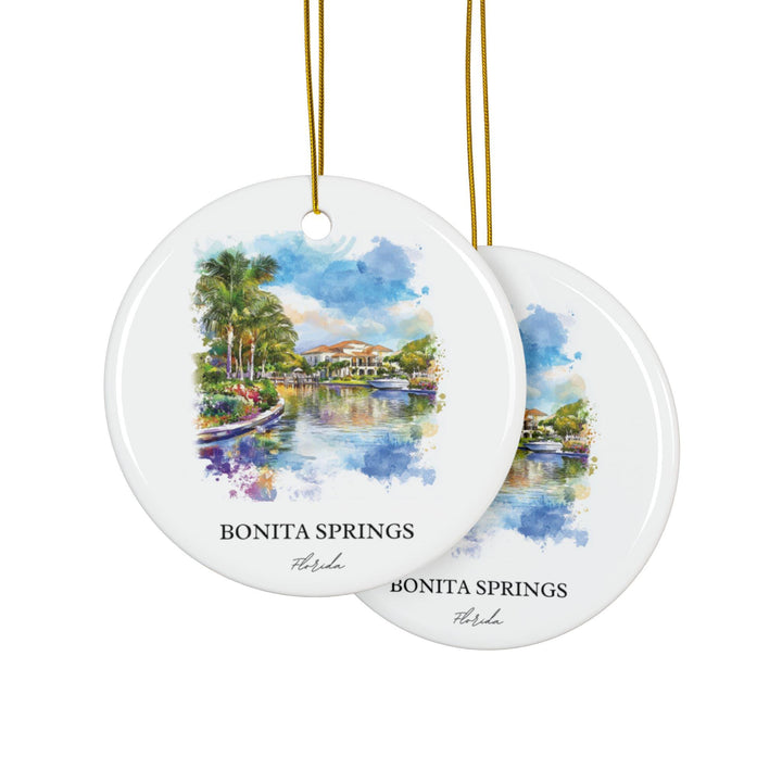 Bonita Springs FL Ornament: Unique Bonita Springs Souvenir, Bonita Springs Xmas Decor, and Authentic Florida Gift