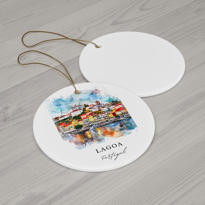 Lagoa Portugal Ornament: Unique Lagoa Souvenir, Lagoa Xmas Decor, and Authentic Faro Portugal Christmas Gift