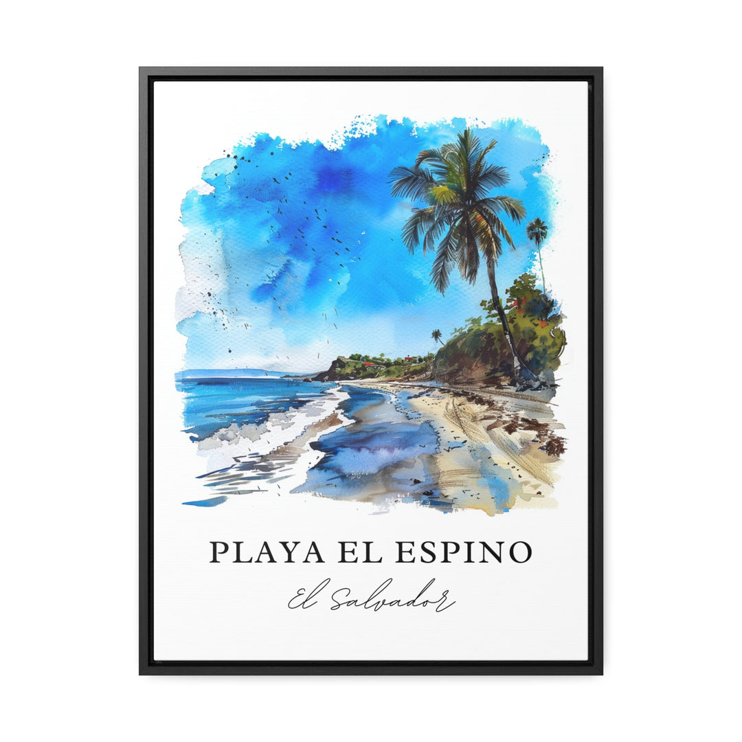 Playa El Espino Art, Playa El Espino Print, El Salvador Watercolor, Playa El Espino Gift,