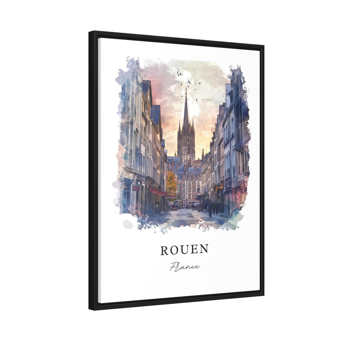 Rouen France Wall Art, Rouen Print, Rouen Watercolor Art, Normandy France Gift,