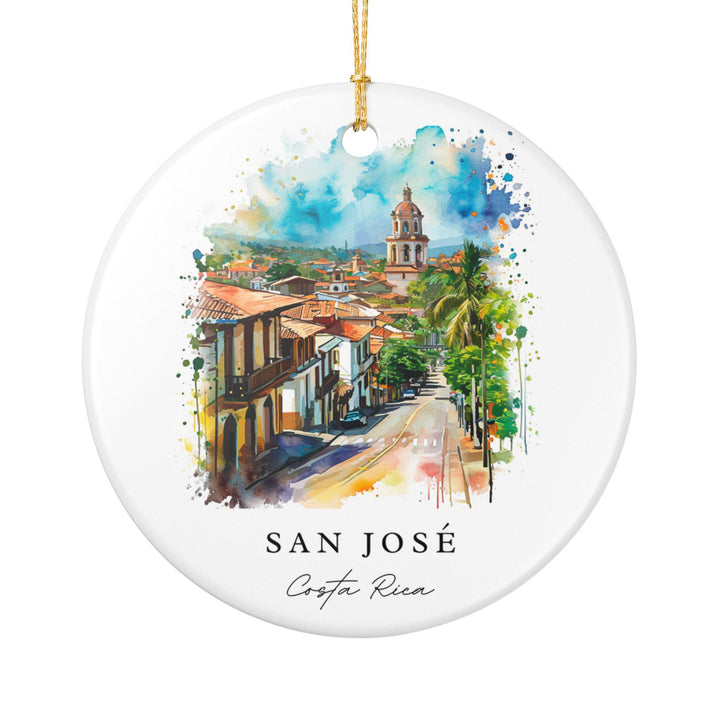 San Jose Costa Rica Ornament: Unique Costa Rica Souvenir, Costa Rica Xmas Decor, and Authentic San Jose CR Gift