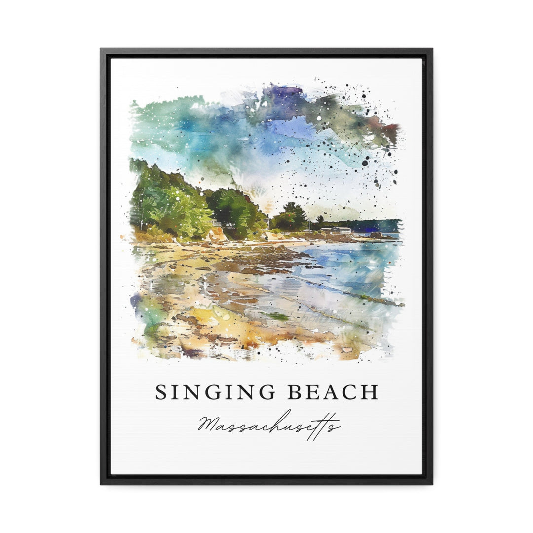 Singing Beach MA Art, Manchester-by-the-sea print, Mass. Beach Art, Travel Print, Travel Poster, Travel Gift, Housewarming Gift