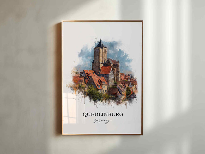 Quedlinburg, Germany – Watercolor Art Print
