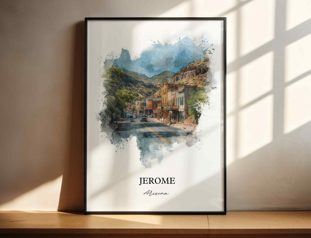 Jerome, Arizona – Watercolor Art Print