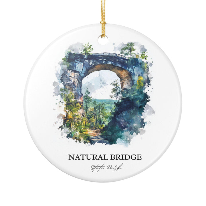 Natural Bridge State Park Ornament: Unique Natural Bridge State Park Souvenir, Natural Bridge Xmas Decor, and Authentic Virginia Gift