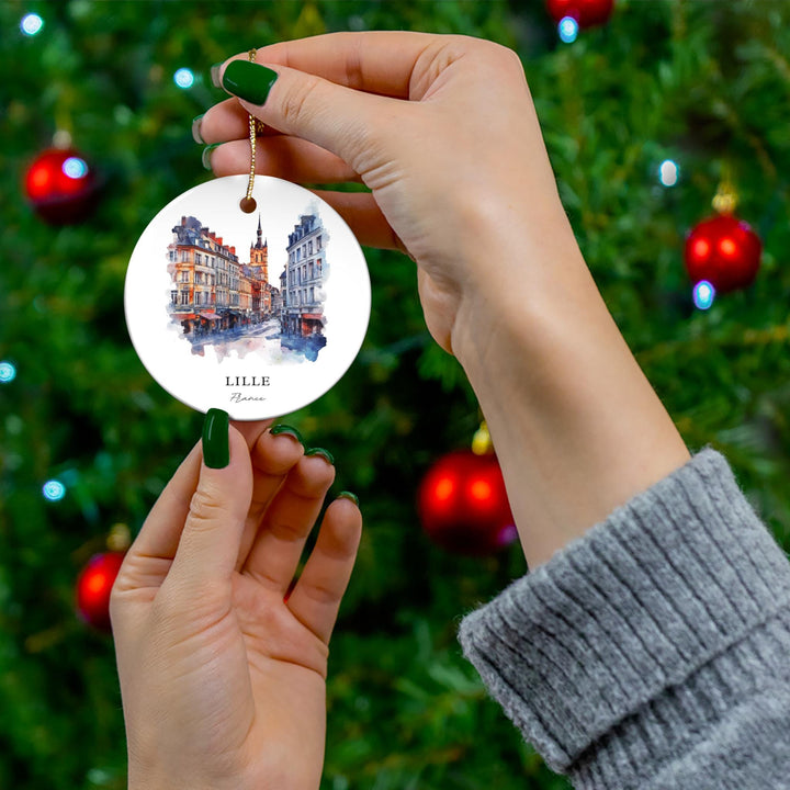 Lille France Ornament: Unique Lille FR Souvenir, Lille France Xmas Decor, and Authentic Lille Christmas Gift