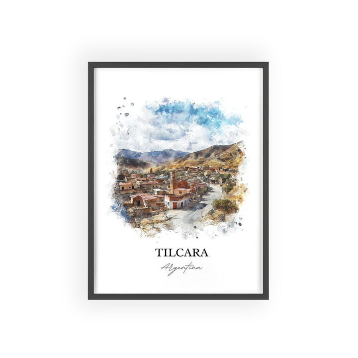 Tilcara Wall Art, Tilcara Agrentina Print, Argentina Watercolor Art, Tilcara Gift, Travel Print, Travel Poster, Housewarming Gift