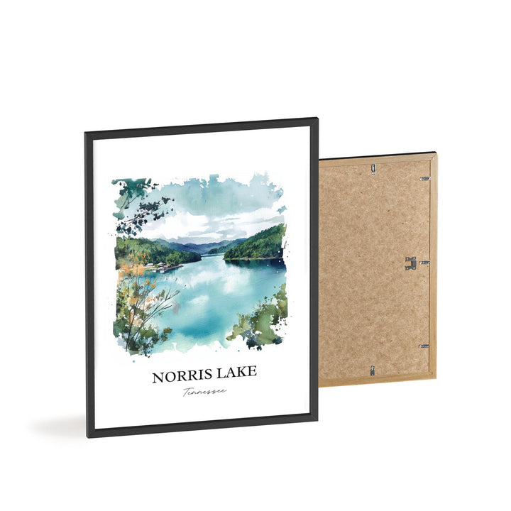 Norris Lake, Tennessee, USA – Watercolor Art Print