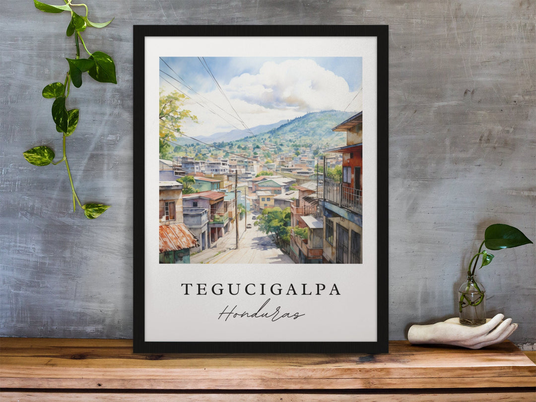 Tegucigalpa Honduras wall art - Honduras, Tegucigalpa poster, Tegucigalpa Wedding gift, Birthday present, Custom Text, Personalized Gift