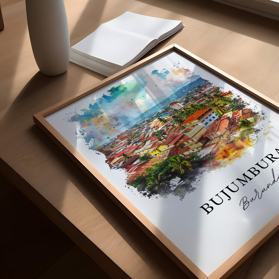 Bujumbura Wall Art - Burundi Print