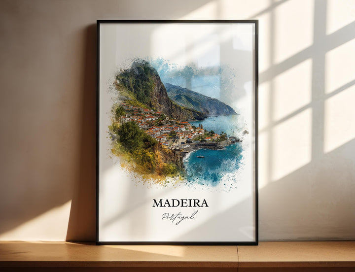 Madeira, Portugal – Watercolor Art Print