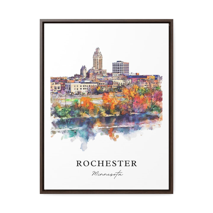 Rochester MN Wall Art, Rochester Print, Rochester Minnesota Watercolor Art, Rochester Gift,