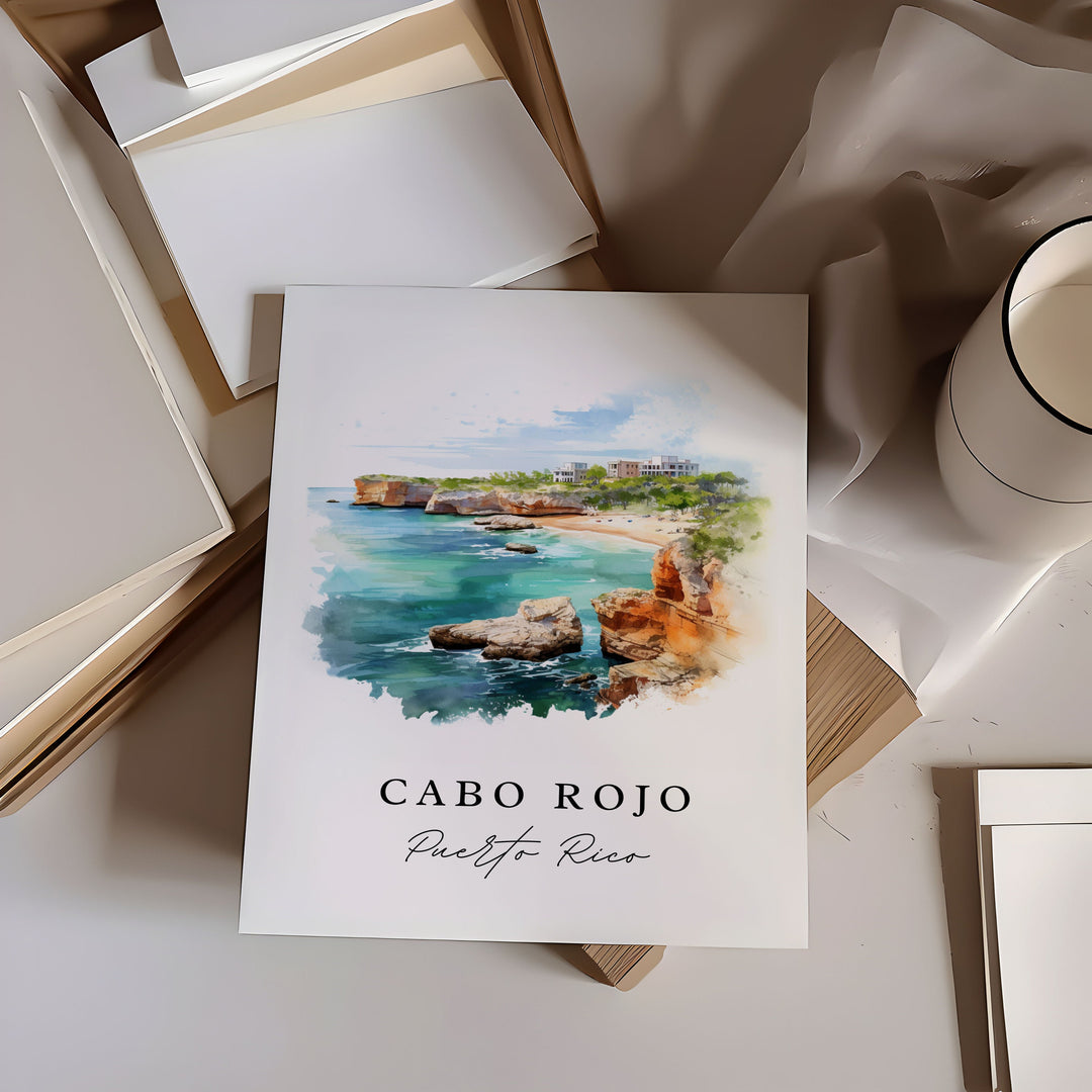 Cabo Rojo Wall Art, Puerto Rico Print