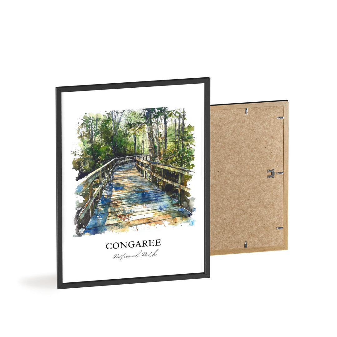 Congaree National Park Art, Congaree Print, South Carolina Artwork, Richland County Gift, Travel Print, Travel Poster, Housewarming Gift