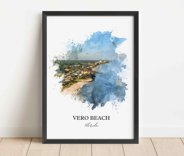 Vero Beach, FL – Watercolor Art Print