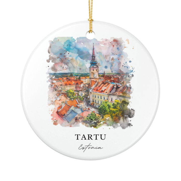 Tartu Estonia Ornament: Unique Tartu Souvenir, Tartu Estonia Xmas Decor, and Authentic Estonia Gift