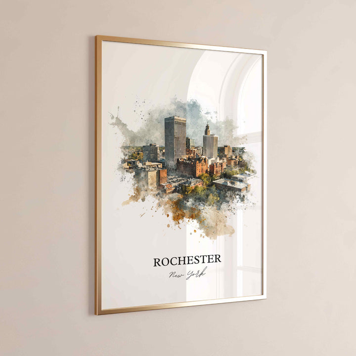 Rochester, New York – Watercolor Art Print