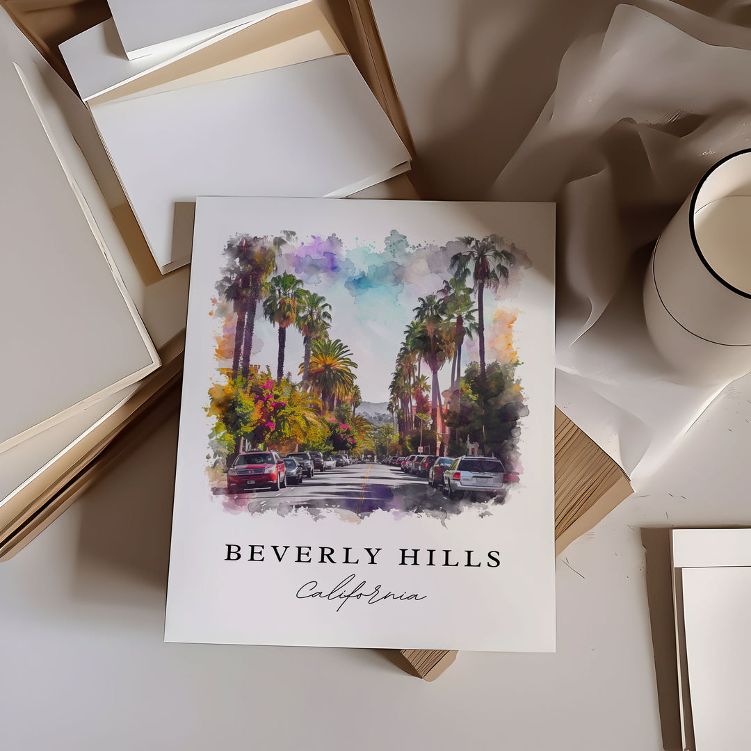 Beverly Hills Wall Art - Los Angeles Print