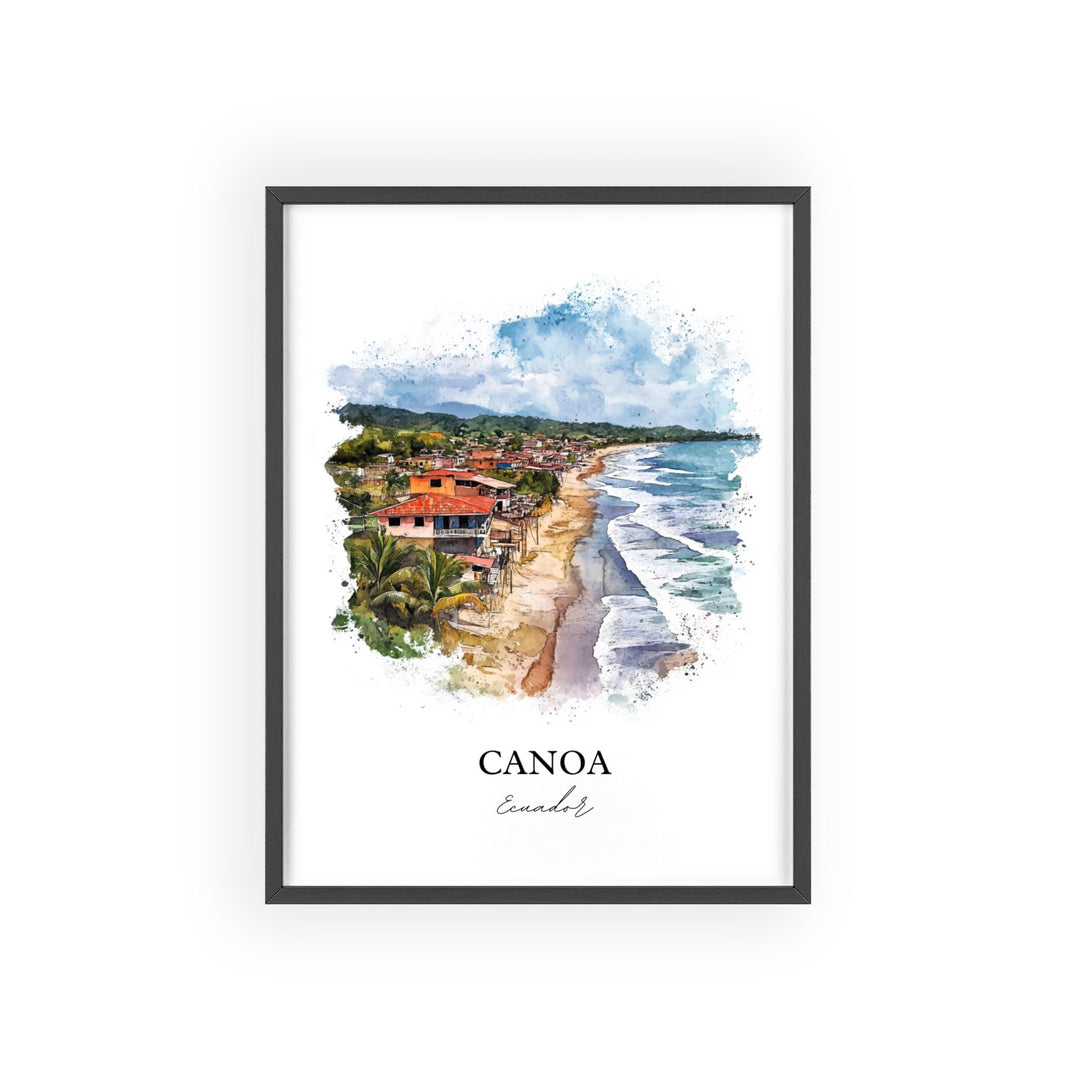 Canoa, Ecuador – Watercolor Art Print