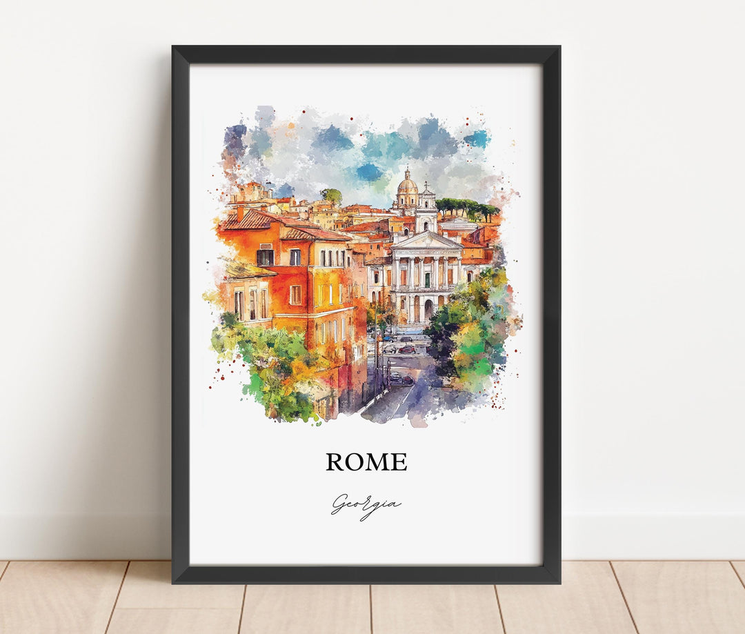 Rome, Georgia, USA – Watercolor Art Print
