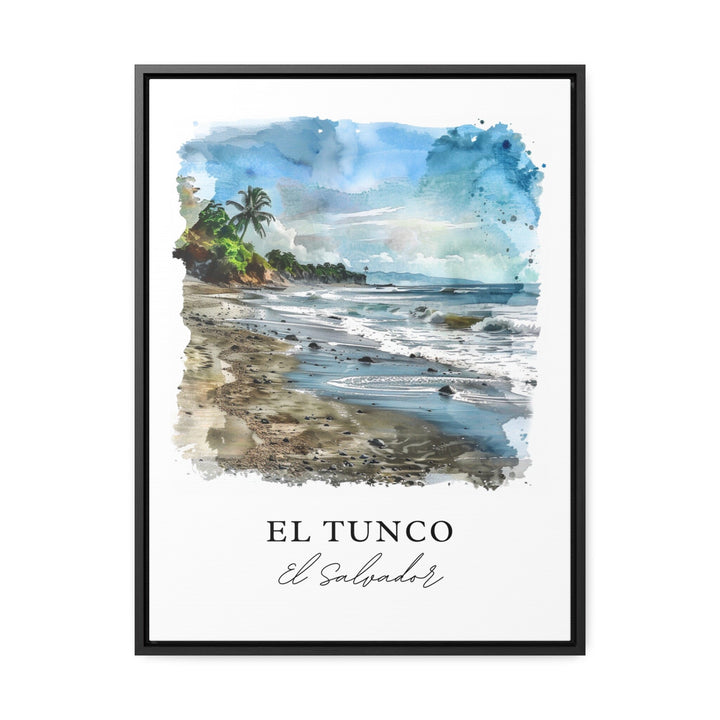 El Tunco Wall Art, El Tunco Print, El Salvador Watercolor, El Tunco Beach Gift, Travel Print, El Salvador Poster, Housewarming Gift