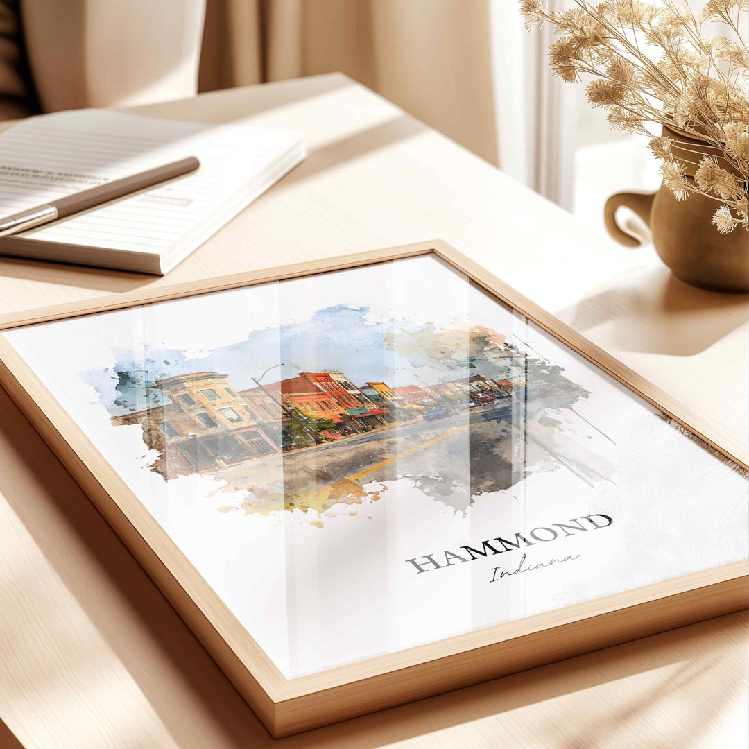 Hammond, Indiana – Watercolor Art Print