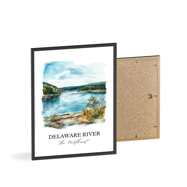 Delaware River Wall Art, Delaware Print, Delaware Watercolor Art, Delaware River Gift, Travel Print, Travel Poster, Housewarming Gift
