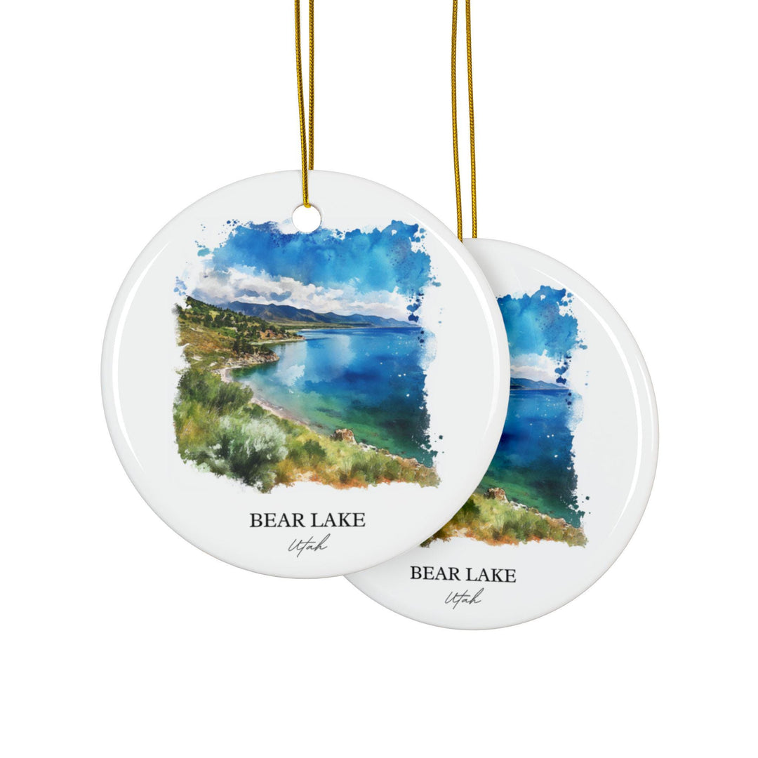 Bear Lake Utah Ornament: Unique Bear Lake Souvenir, Bear Lake UT Xmas Decor, and Authentic Bear Lake Gift