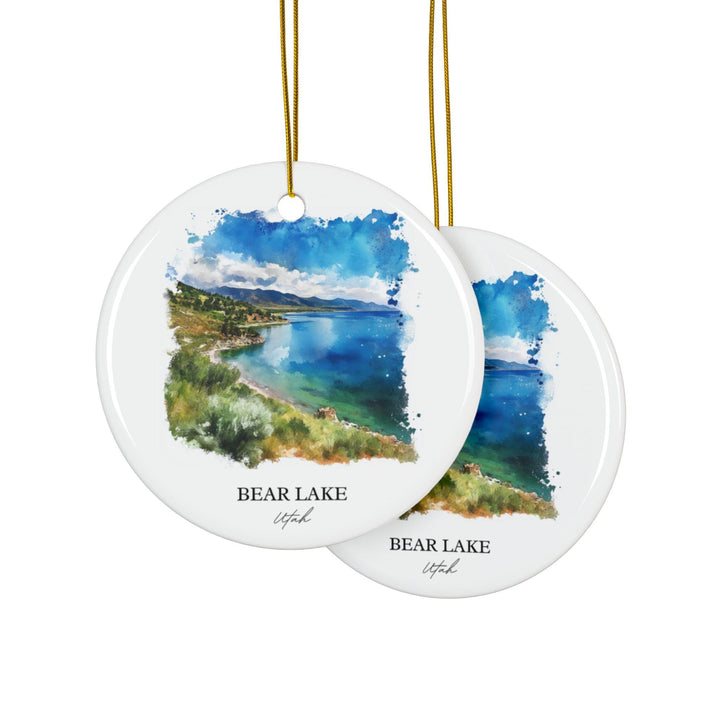 Bear Lake Utah Ornament: Unique Bear Lake Souvenir, Bear Lake UT Xmas Decor, and Authentic Bear Lake Gift