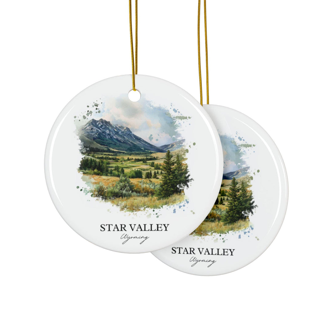 Star Valley WY Ornament: Unique Wyoming Souvenir, Wyoming Xmas Decor, and Authentic Star Valley Wyoming Gift