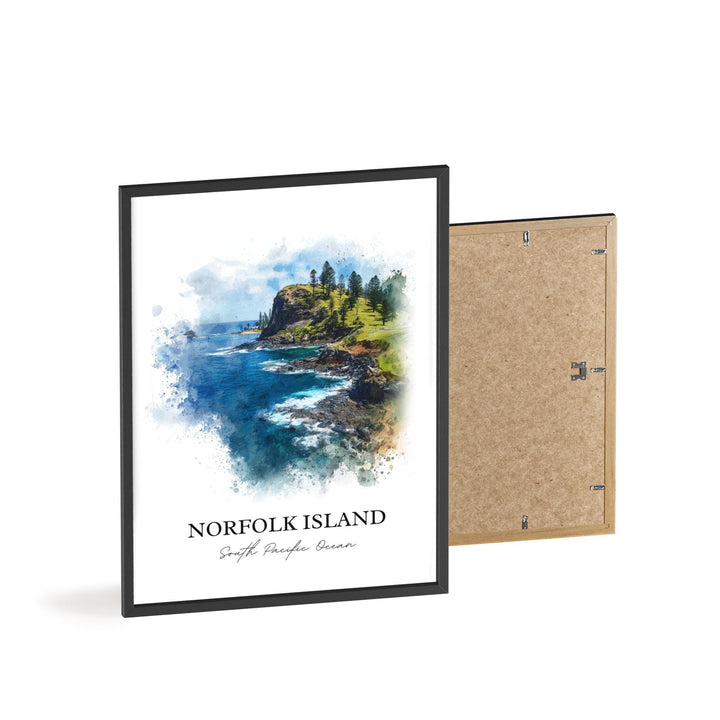 Norfolk Island, Oceania – Watercolor Art Print