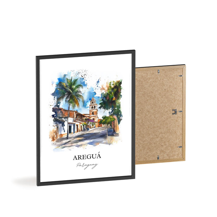 Areguá Paraguay Wall Art, Areguá Print, Paraguay Watercolor Art, Areguá Paraguay Gift, Travel Print, Travel Poster, Housewarming Gift