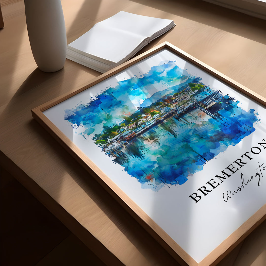 Bremerton Wall Art - State of Washington Print