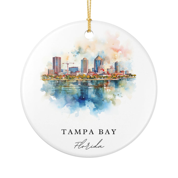 Tampa Bay Ornament: Unique Tampa Florida Souvenir, Tampa Xmas Decor, and Authentic Tampa Bay FL Gift