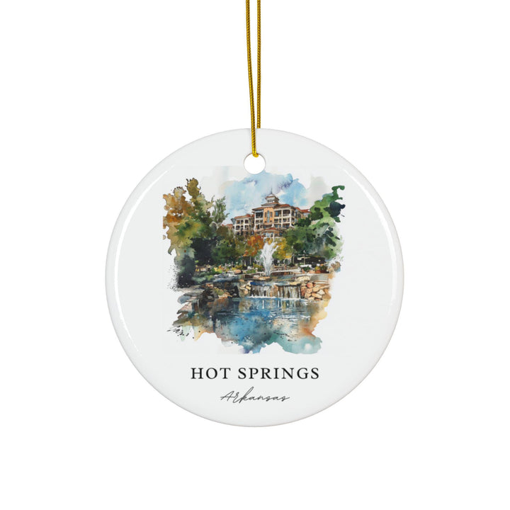 Hot Springs Arkansas Ornament: Unique Arkansas Souvenir, Hot Springs AR Xmas Decor, and Authentic Arkansas Gift