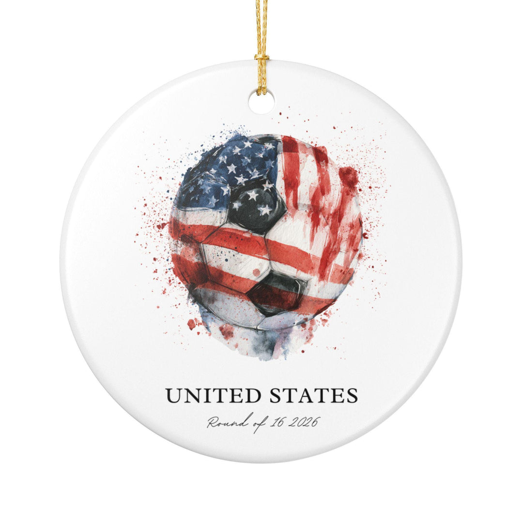 USA Soccer Ornament 2026 | Round of 16 Football Fan Keepsake, USA Christmas Ornament