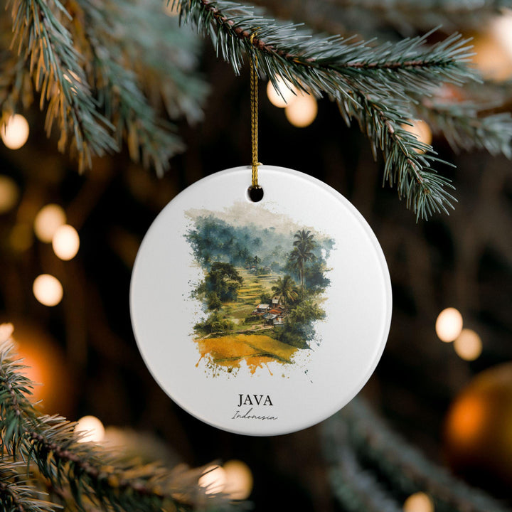 Java Indonesia Ornament: Unique Java Souvenir, Java Indonesia Xmas Decor, and Authentic Indonesia Gift