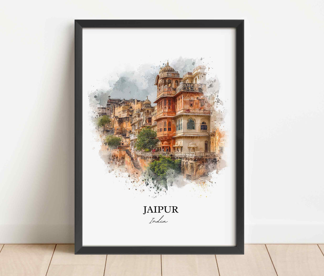Jaipur, India – Watercolor Art Print