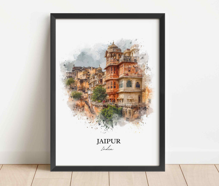 Jaipur, India – Watercolor Art Print