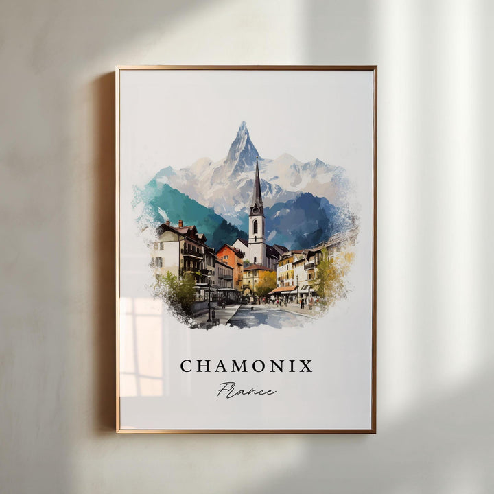 Chamonix France wall art - France, Chamonix poster, Chamonix Wedding gift, Birthday present, Custom Text, Personalised Gift