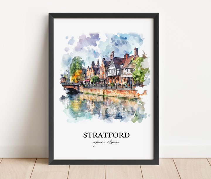 Stratford-upon-Avon, England – Watercolor Art Print