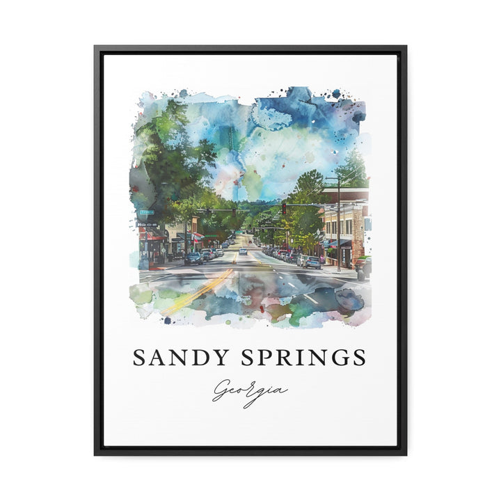 Sandy Springs GA Art, Sandy Springs Print, Sandy Springs Watercolor Art, Fulton County Gift,