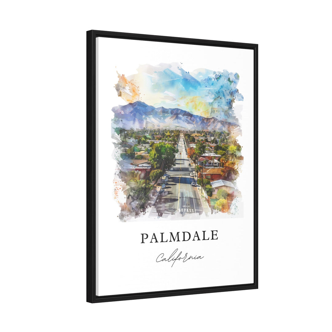 Palmdale CA Wall Art, Palmdale Print, Palmdale CA Watercolor Art, Palmdale Gift,