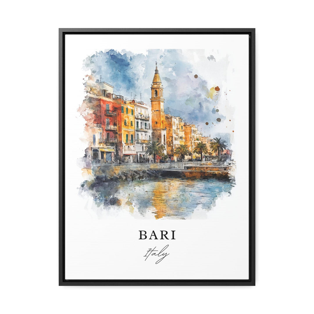 Bari Wall Art - Italy Watercolor Print