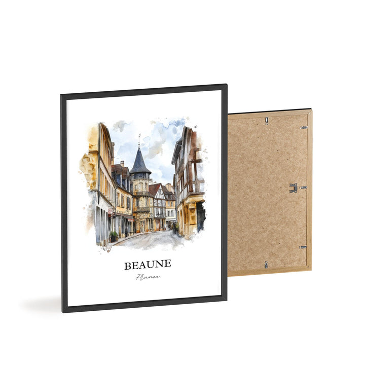 Beaune France Wall Art, Burgundy Region Print, France Watercolor Art, Beaune Gift, Travel Print, Travel Poster, Housewarming Gift